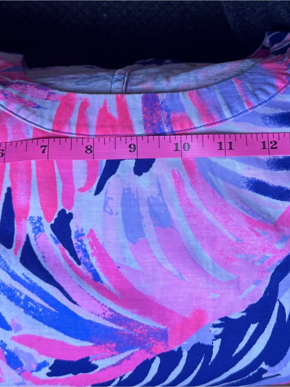 🌸 Lilly Pulitzer Merrit Dress Paradise Point True Blue Pink Pima Cotton XS - Picture 8 of 11